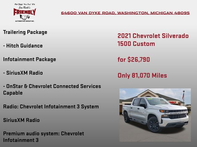 Used 2021 Chevrolet Silverado 1500 Custom AWD/4WD image 25