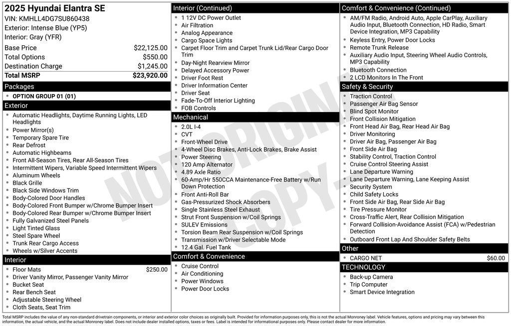New 2025 Hyundai Elantra SE image 5