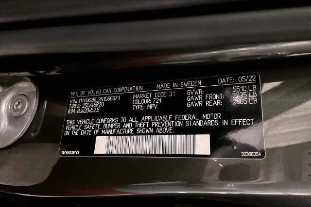 Certified 2022 Volvo XC60 B6 Inscription w/ Climate Package AWD/4WD image 38