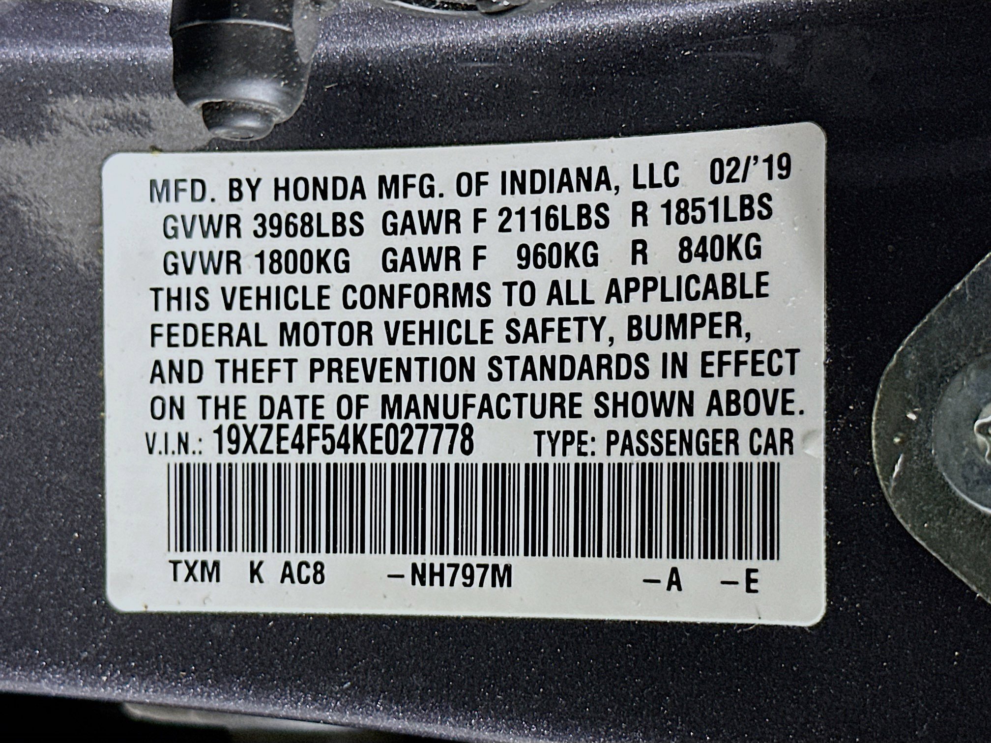 Used 2019 Honda Insight EX image 12