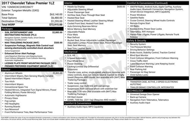 Used 2017 Chevrolet Tahoe Premier image 7