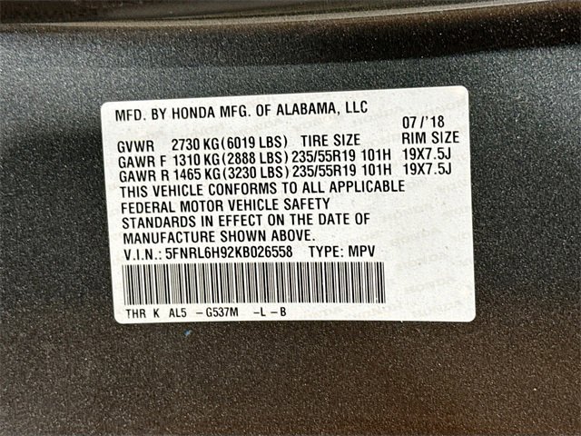 Used 2019 Honda Odyssey Elite image 35