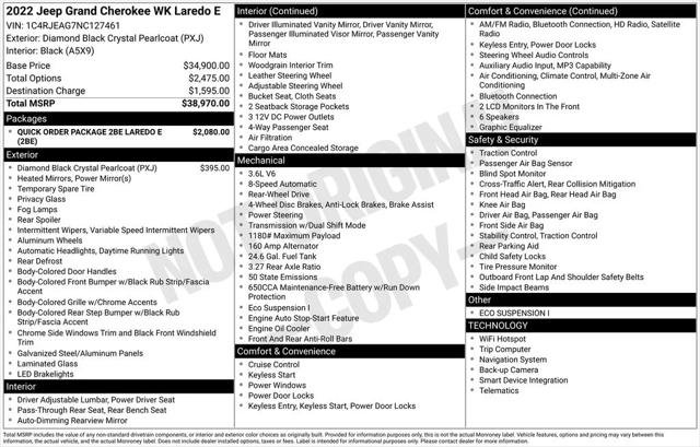 Certified 2022 Jeep Grand Cherokee Laredo E RWD image 10