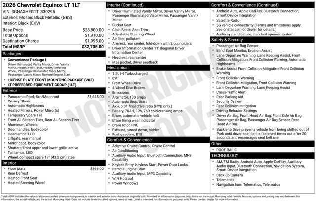 Certified 2026 Chevrolet Equinox LT FWD image 28