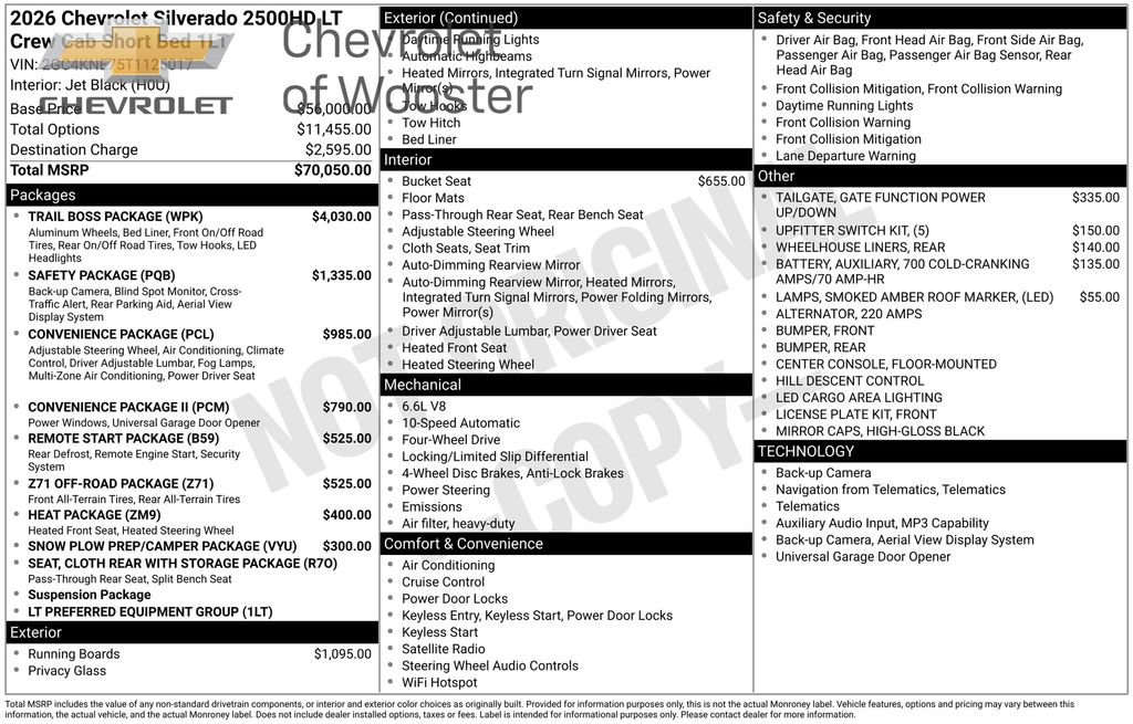 Used 2026 Chevrolet Silverado 2500 LT w/ Trail Boss Package image 37