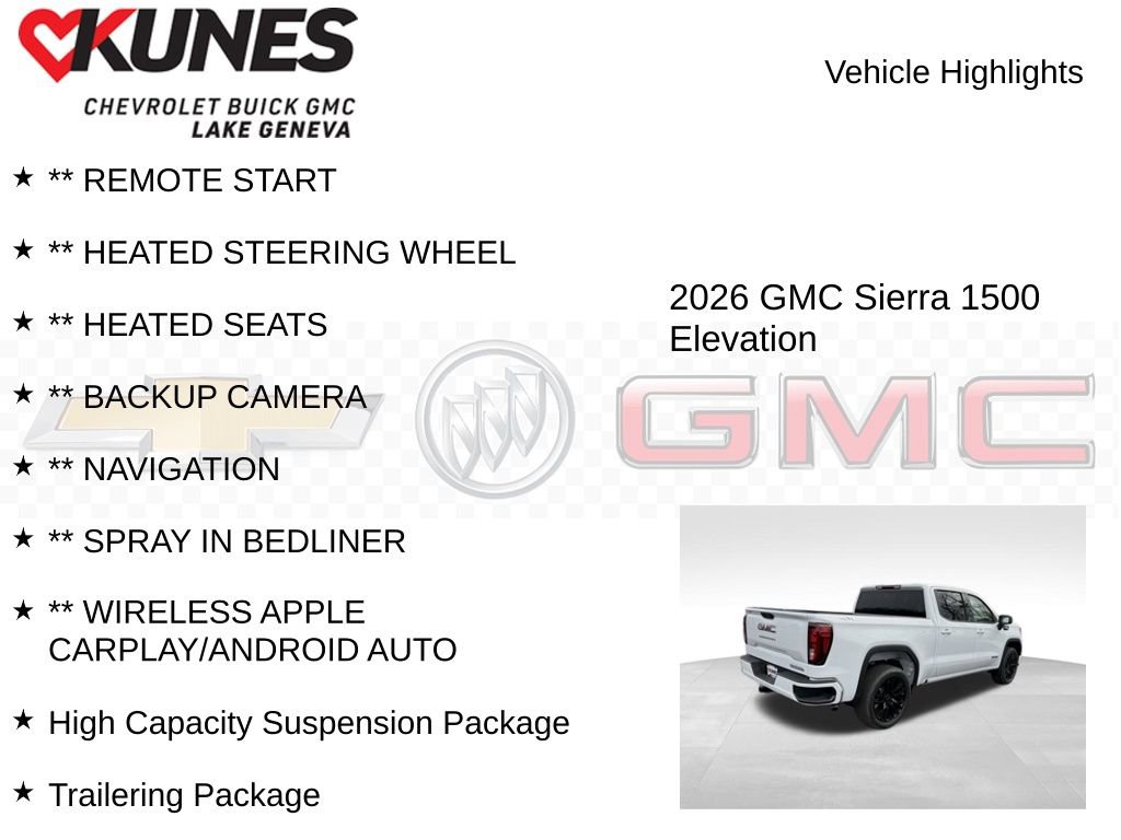 New 2026 GMC Sierra 1500 Elevation w/ Elevation Select Package image 2