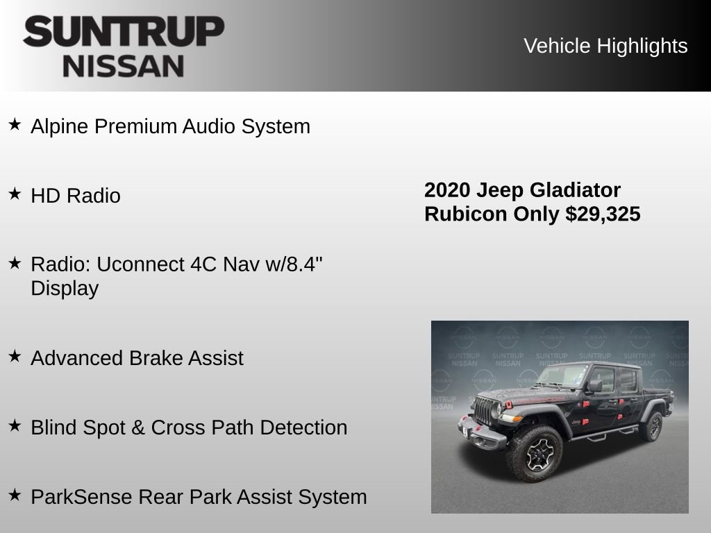 Used 2020 Jeep Gladiator Rubicon w/ Dual Top Group image 25