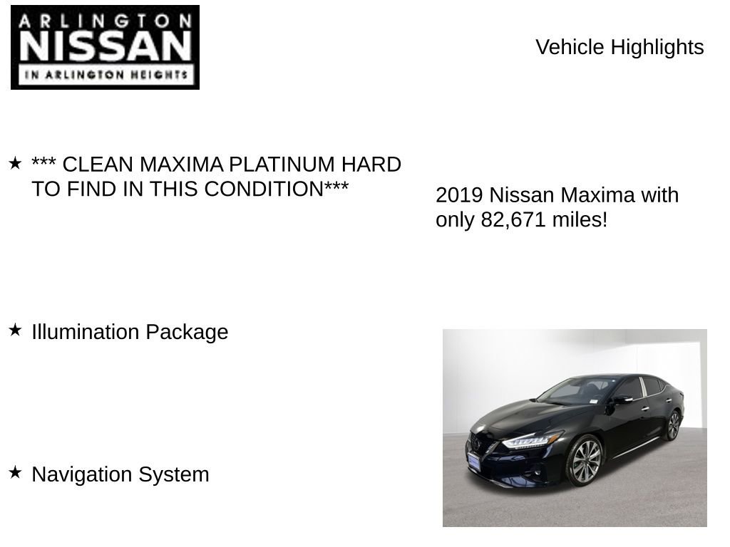 Used 2019 Nissan Maxima Platinum w/ Illumination Package image 8