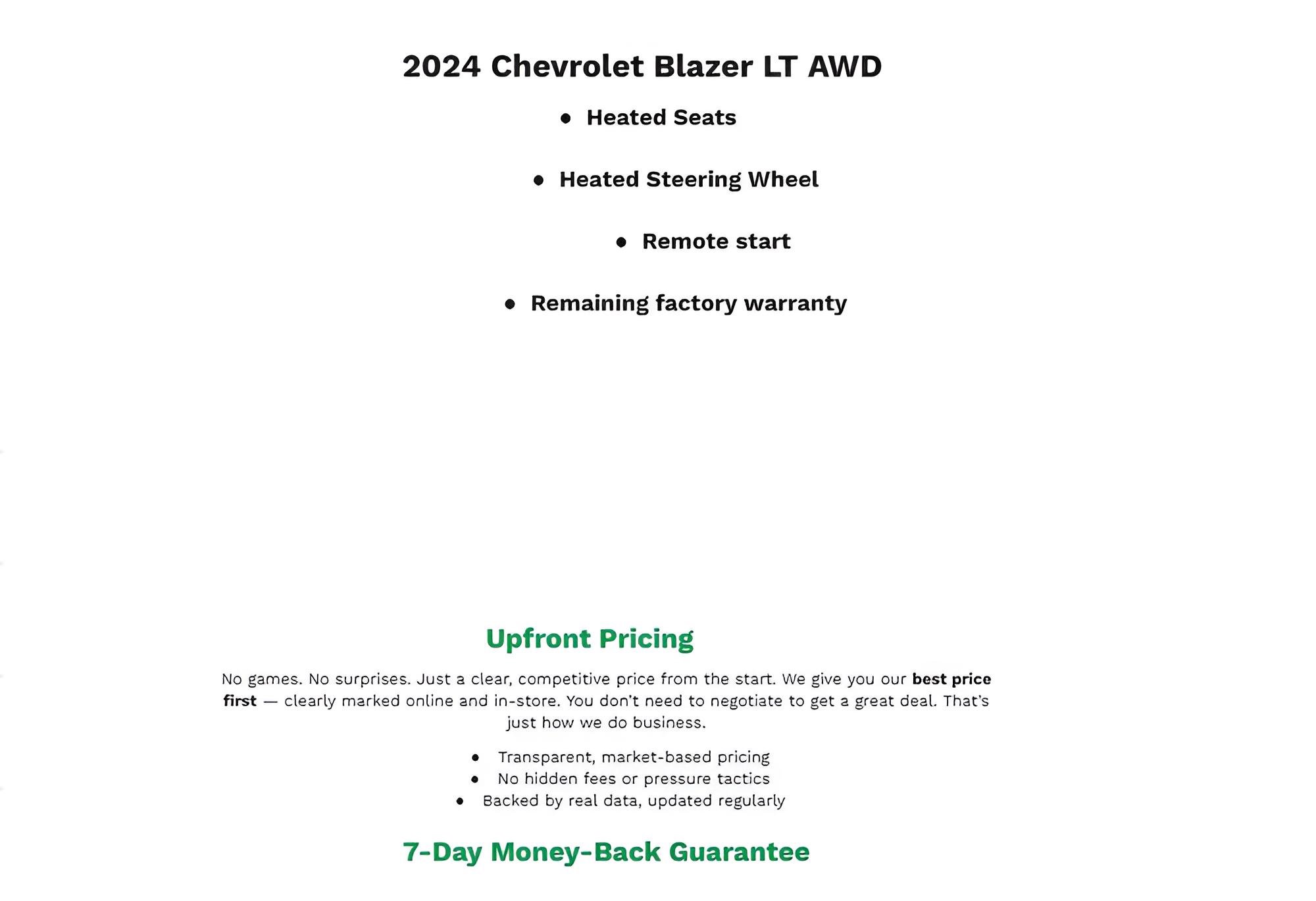 Used 2024 Chevrolet Blazer LT w/ Convenience Package image 2