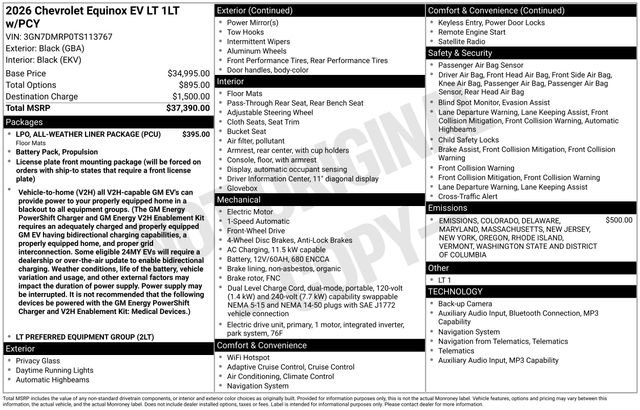 New 2026 Chevrolet Equinox EV LT image 5
