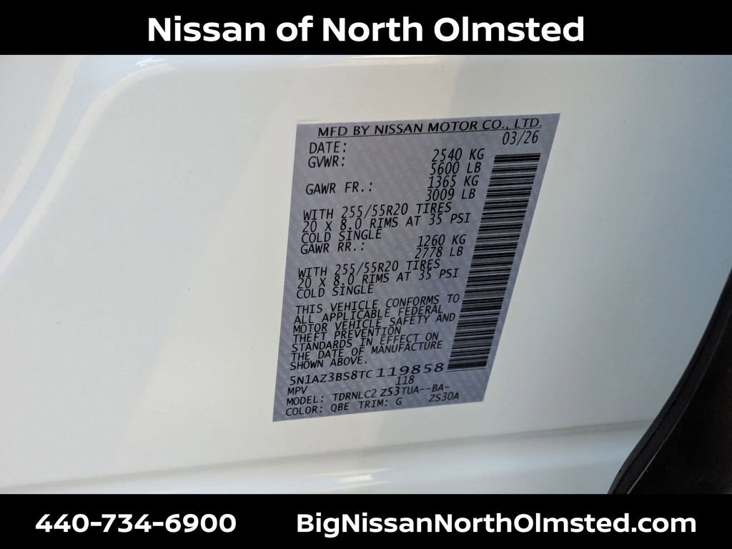 New 2026 Nissan Murano Platinum w/ Cargo Package AWD/4WD image 19