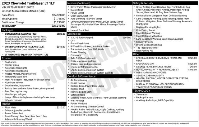 Certified 2023 Chevrolet TrailBlazer LT w/ Convenience Package FWD image 33