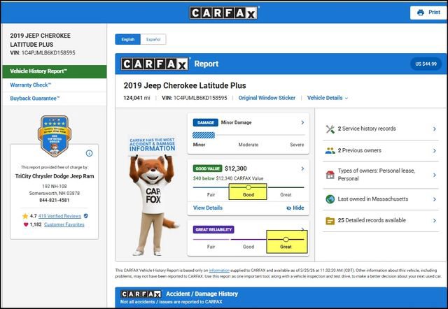 Used 2019 Jeep Cherokee Latitude Plus w/ Cold Weather Group image 11