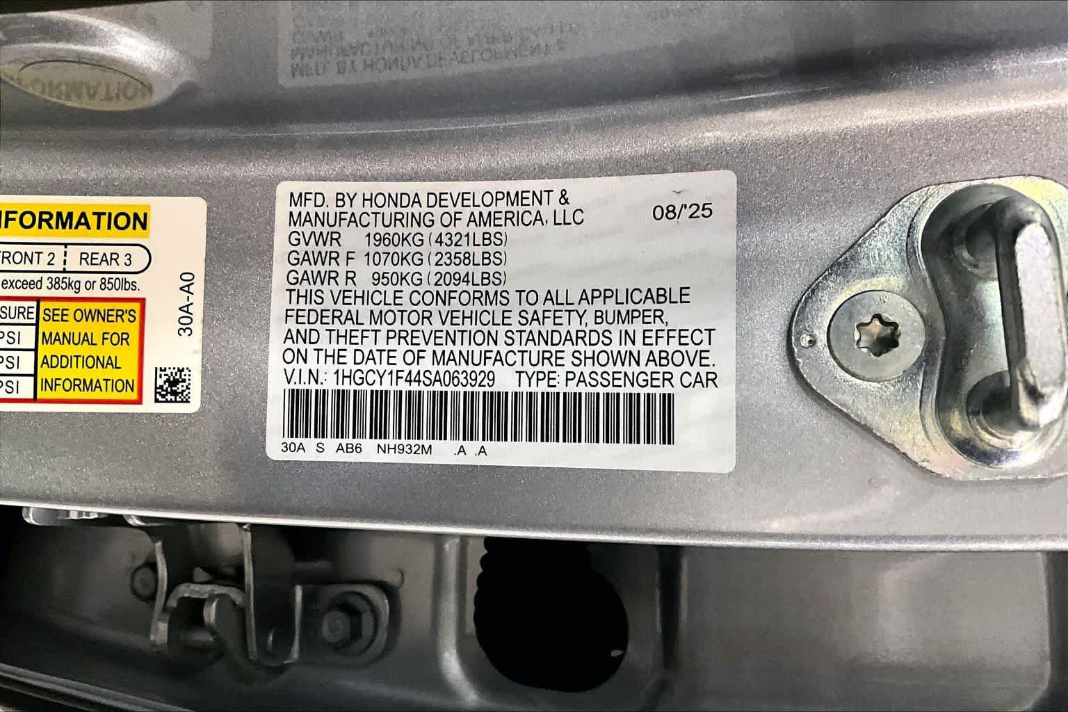 Used 2025 Honda Accord SE image 35