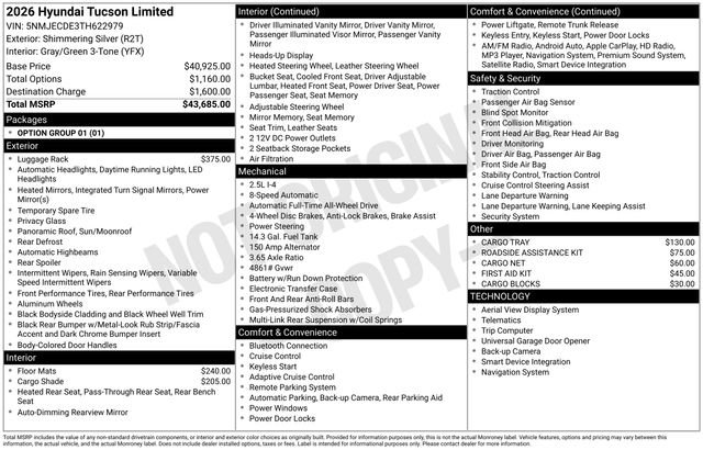 New 2026 Hyundai Tucson Limited AWD/4WD image 9