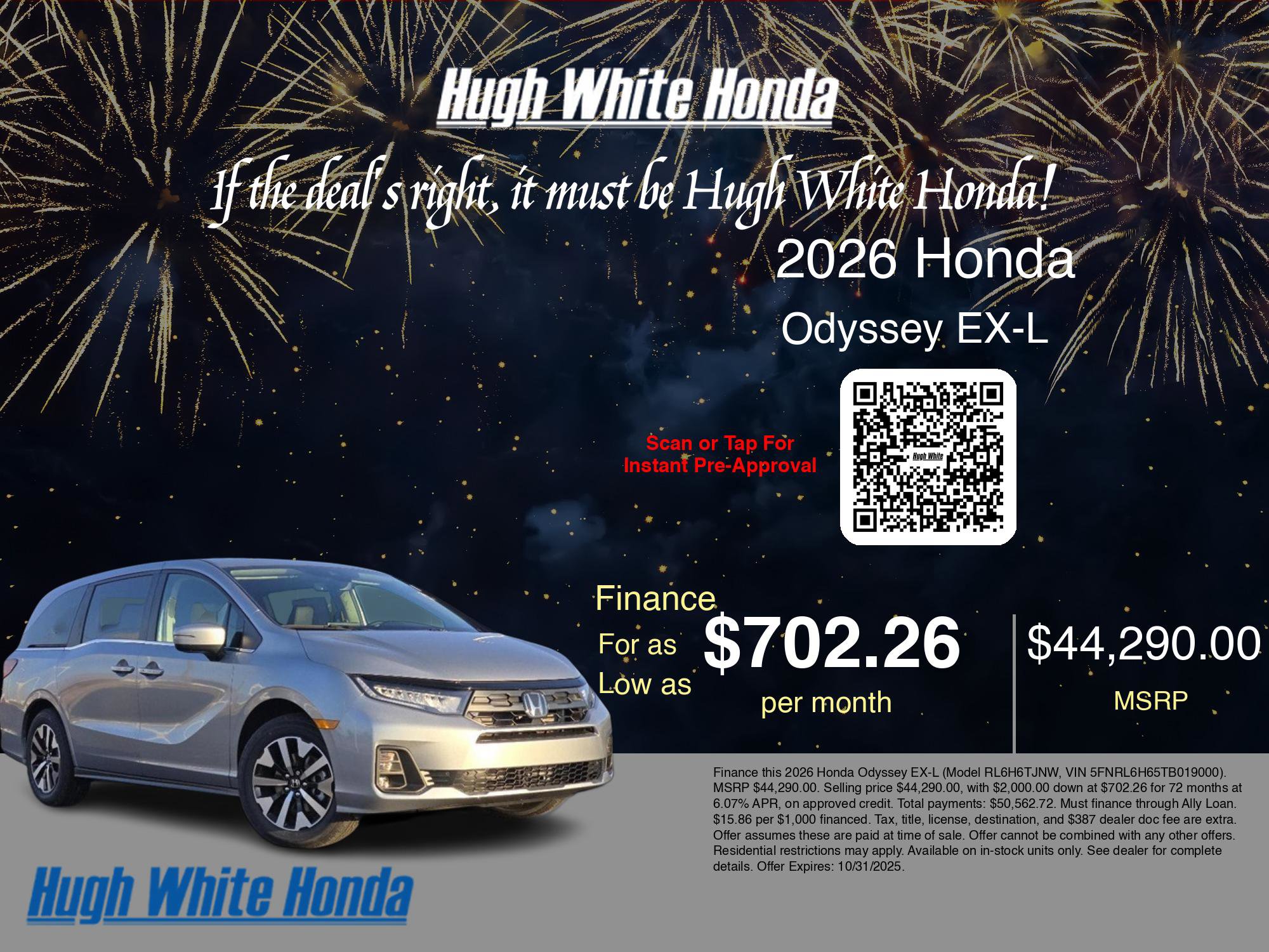 New 2026 Honda Odyssey EX-L image 7