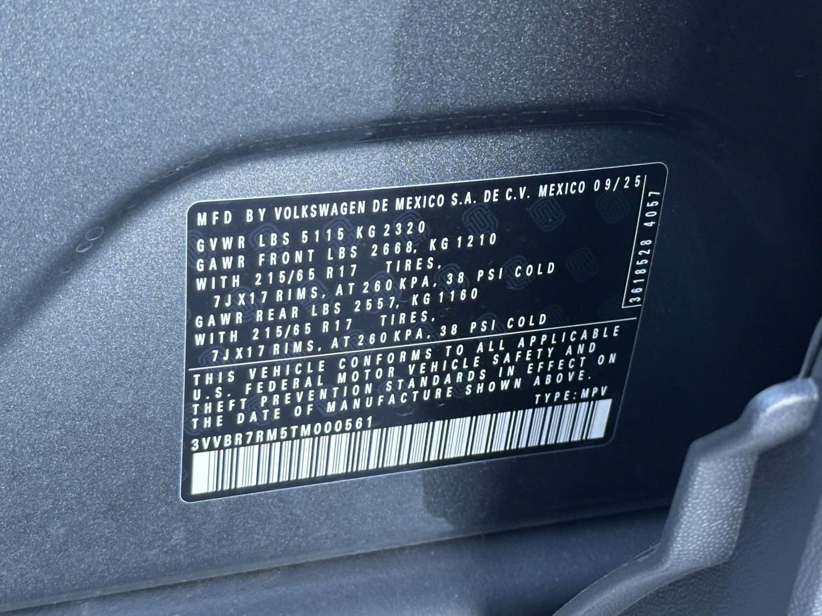 New 2026 Volkswagen Tiguan S image 15