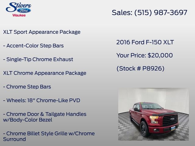 Used 2016 Ford F150 XLT w/ Equipment Group 302A Luxury image 27