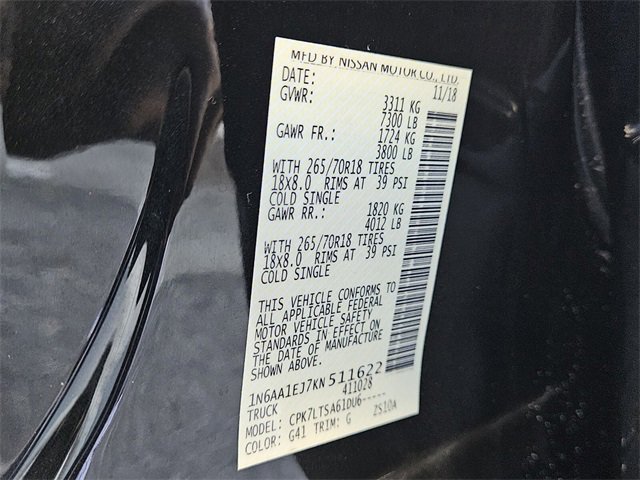 Used 2019 Nissan Titan SV image 18