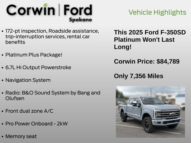 Used 2025 Ford F350 Platinum w/ Platinum Plus Package AWD/4WD image 13