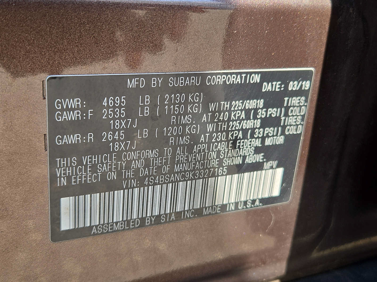 Used 2019 Subaru Outback 2.5i Limited AWD/4WD image 29
