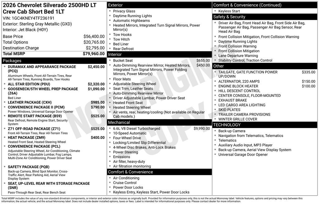 New 2026 Chevrolet Silverado 2500 LT image 3