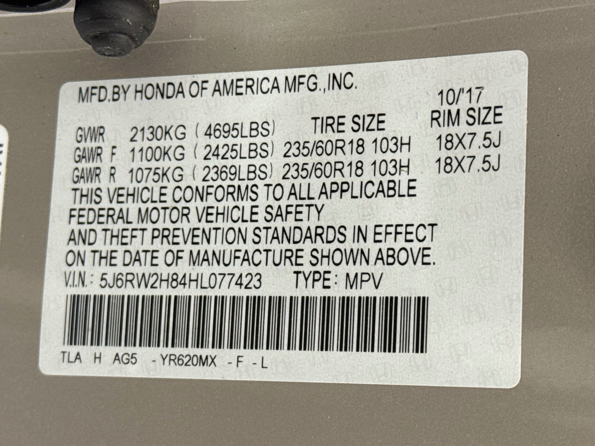 Certified 2017 Honda CR-V EX-L image 31