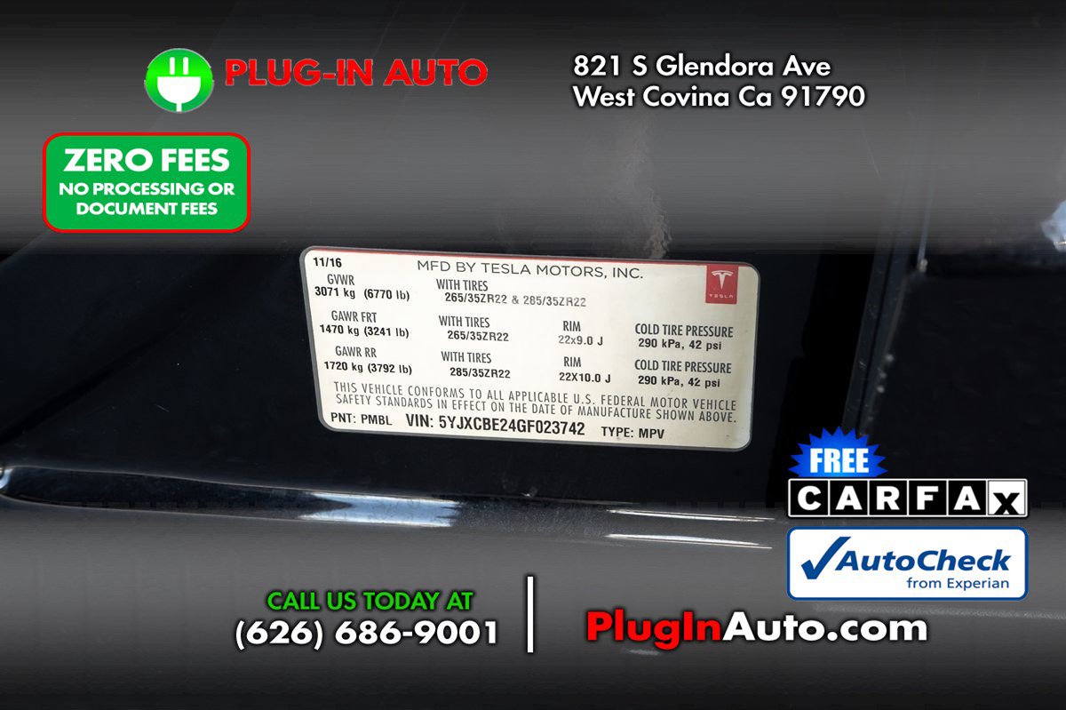 Used 2016 Tesla Model X 60D AWD/4WD image 13