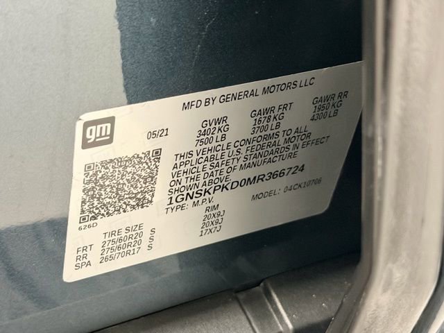 Certified 2021 Chevrolet Tahoe Z71 w/ Rear Media and Nav Package image 25