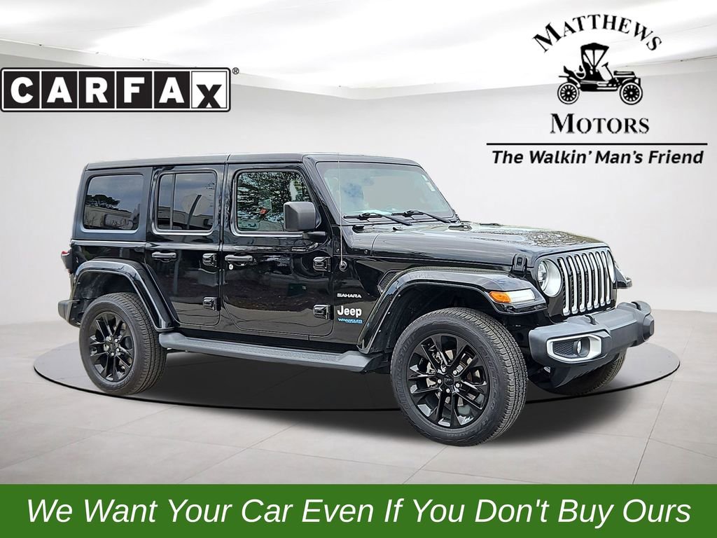 Used 2021 Jeep Wrangler Unlimited Sahara w/ Cold Weather Group image 1