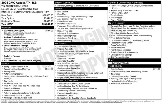Used 2025 GMC Acadia AT4 w/ Luxury Package AWD/4WD image 17