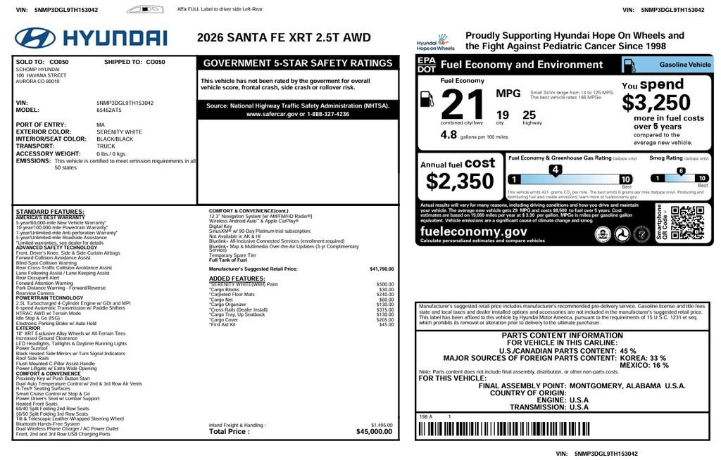 Used 2026 Hyundai Santa Fe XRT image 2