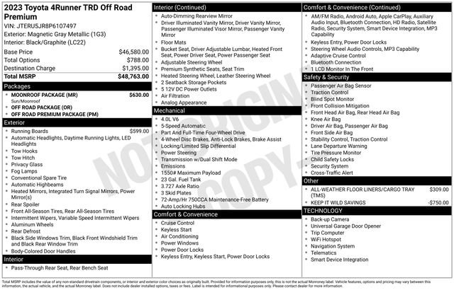 Used 2023 Toyota 4Runner TRD Off-Road Premium w/ Moonroof Package image 7