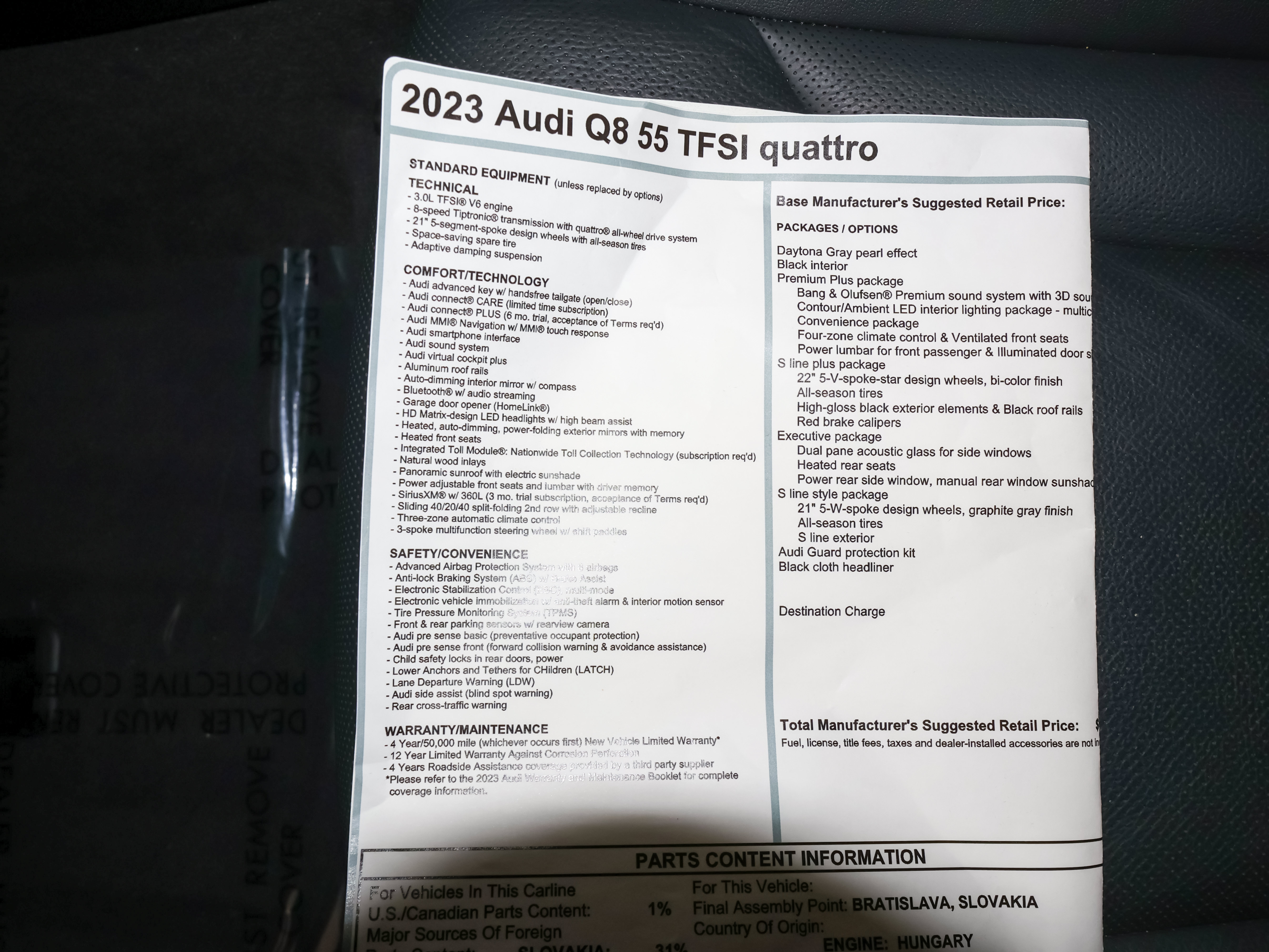 Used 2023 Audi Q8 Premium Plus w/ Premium Plus Package AWD/4WD image 11