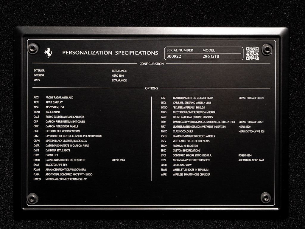 Certified 2024 Ferrari 296 GTB RWD image 12