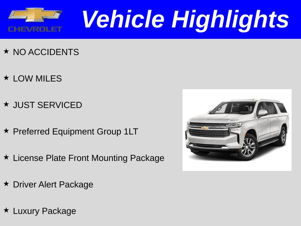 Used 2022 Chevrolet Suburban LT w/ Luxury Package RWD image 2