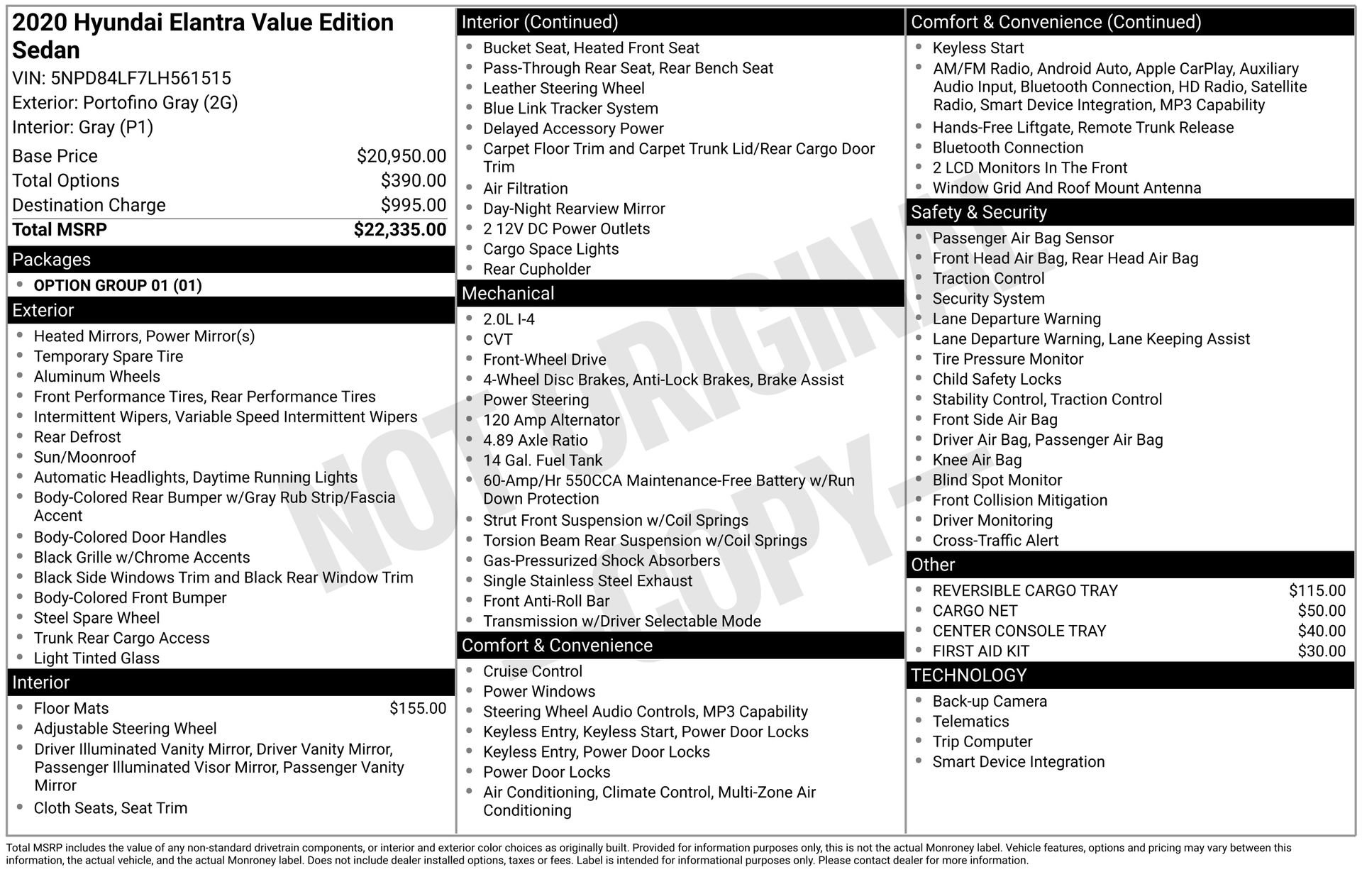 Used 2020 Hyundai Elantra Value Edition FWD image 4