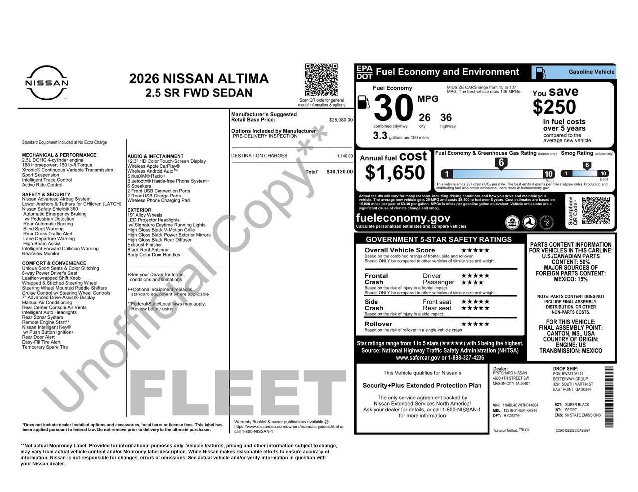 Used 2026 Nissan Altima 2.5 SR FWD image 9