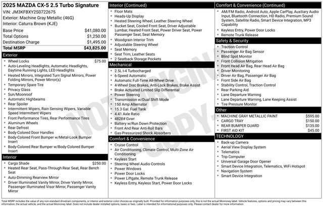 New 2025 MAZDA CX-5 Signature image 4