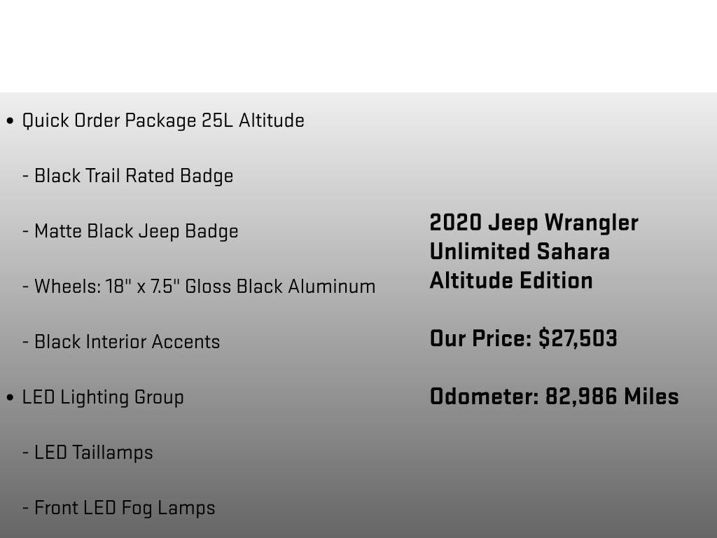 Used 2020 Jeep Wrangler Unlimited Sahara image 12