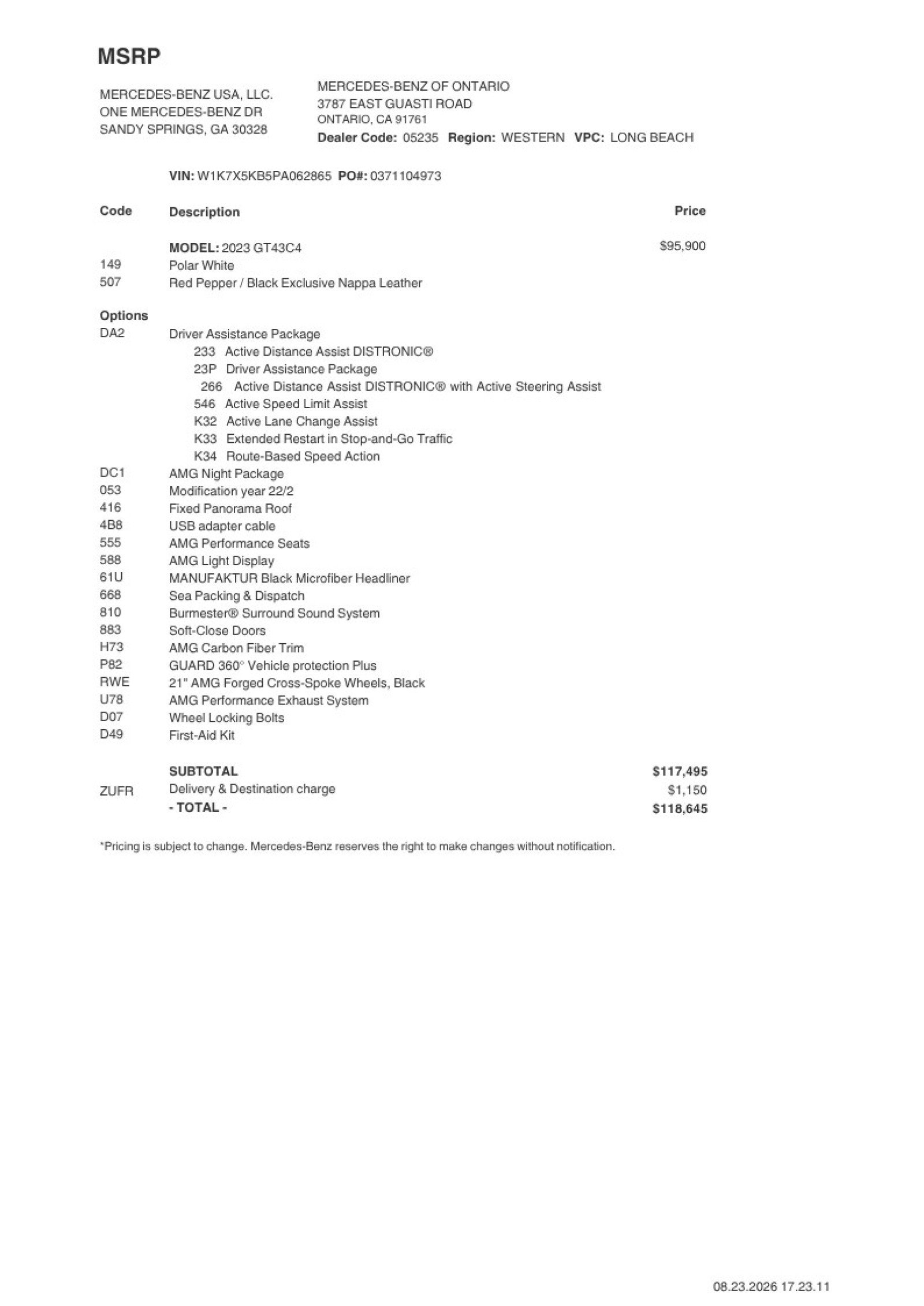 Certified 2023 Mercedes-Benz AMG GT 43 image 2