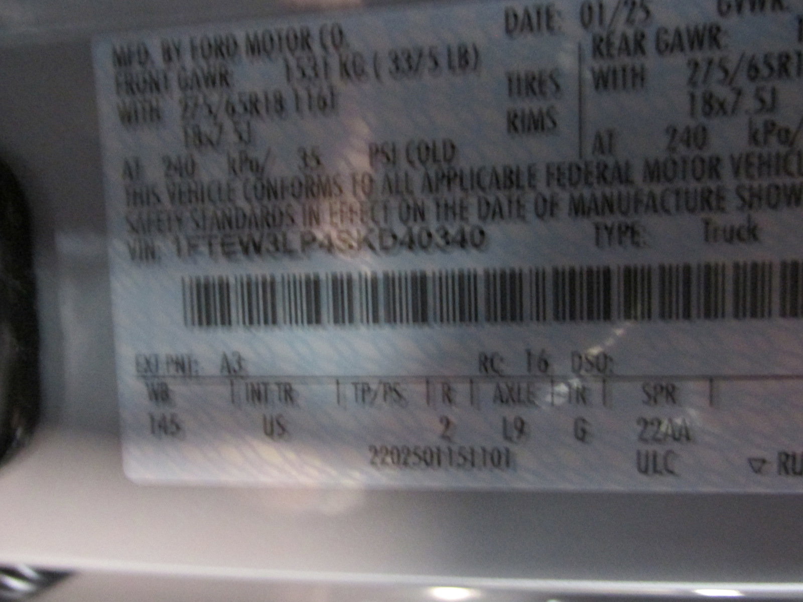 New 2025 Ford F150 XLT w/ Equipment Group 302A MID image 40