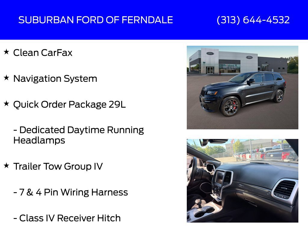 Used 2014 Jeep Grand Cherokee SRT w/ Trailer Tow Group IV AWD/4WD image 4