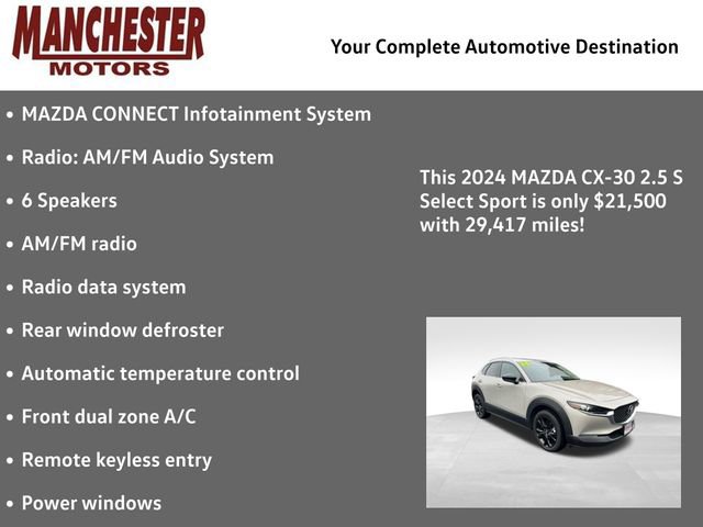 Used 2024 MAZDA CX-30 AWD 2.5 S w/ Select Sport Pkg video 2
