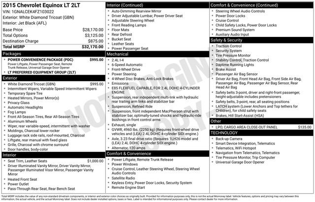 Used 2015 Chevrolet Equinox LT w/ Power Convenience Package FWD image 6