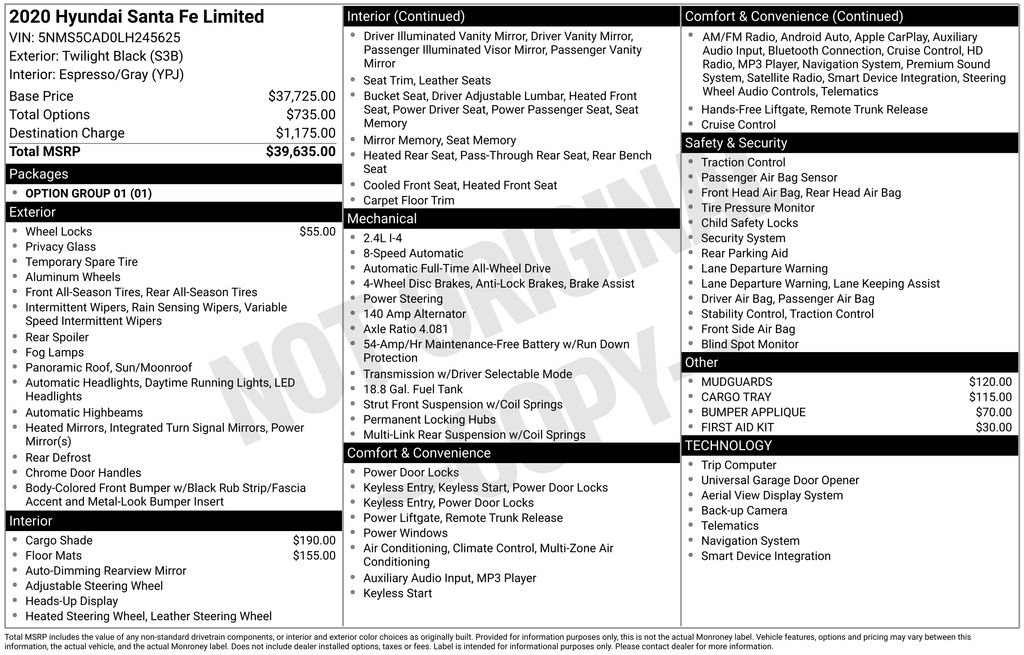 Used 2020 Hyundai Santa Fe Limited image 6