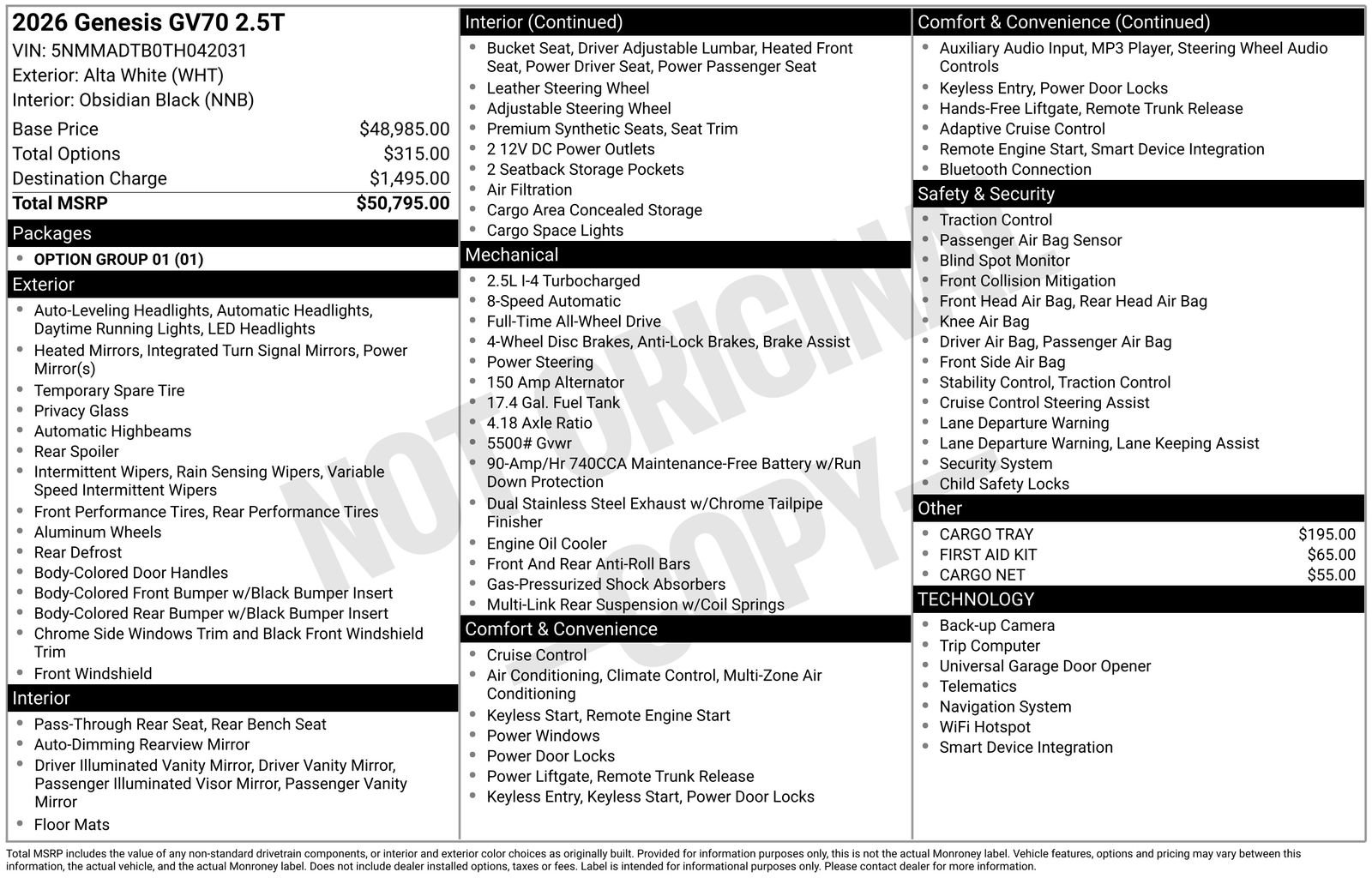 Used 2026 Genesis GV70 2.5T image 30