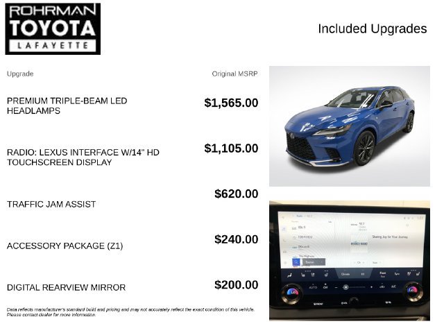 Used 2023 Lexus RX 350 F Sport w/ Accessory Package (Z1) AWD/4WD image 4