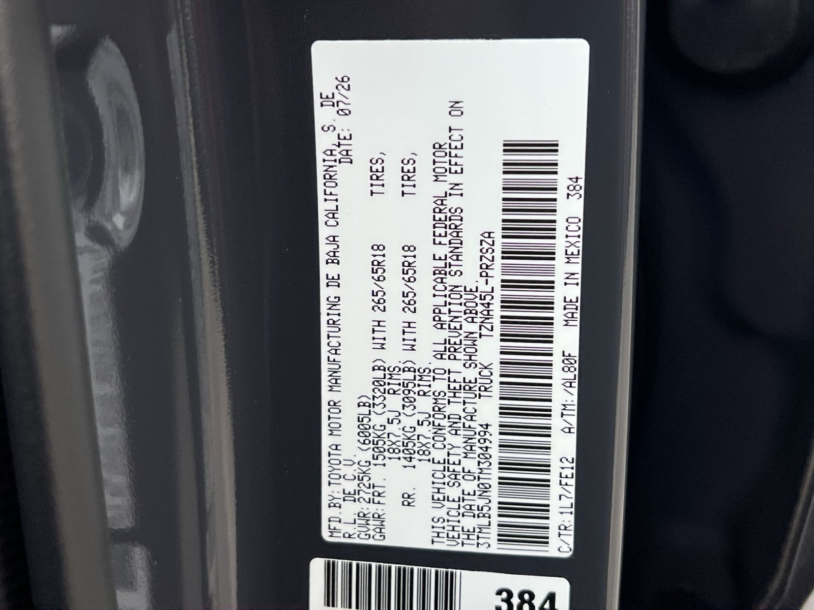 New 2026 Toyota Tacoma TRD Sport AWD/4WD image 25