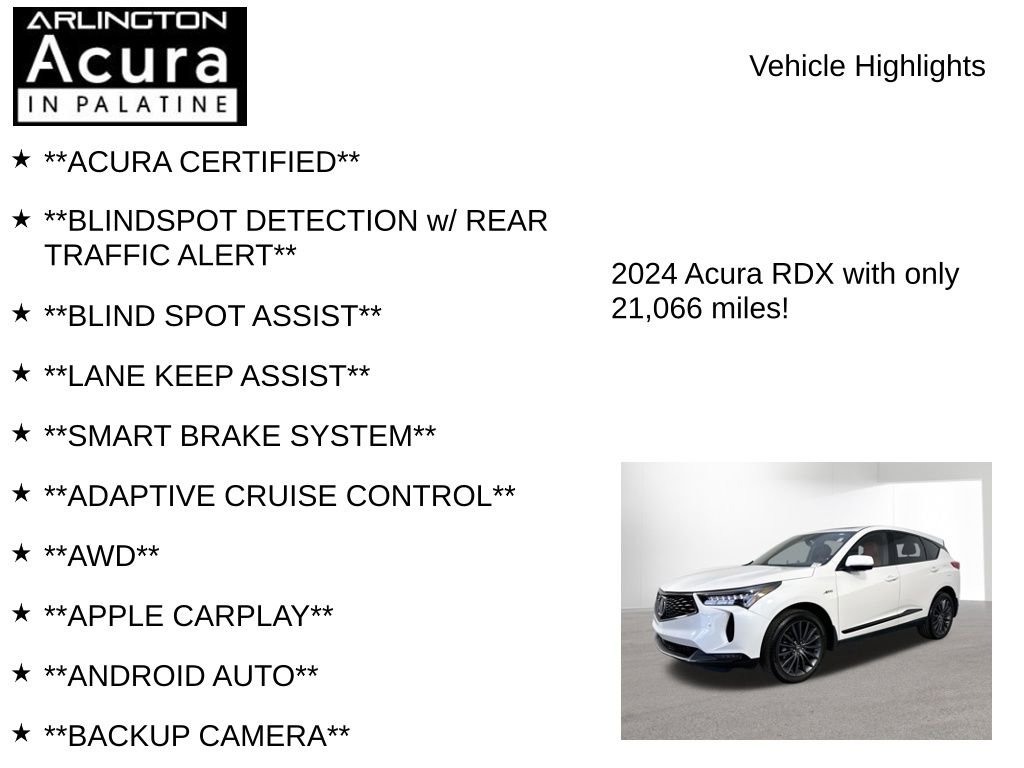 Certified 2024 Acura RDX AWD w/ A-Spec & Advance Pkg image 7